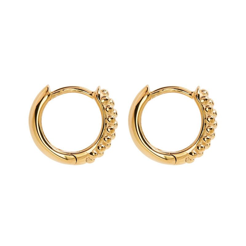 Chia Yellow Gold Huggie Earring