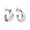 Ripple Hoop Earring | Sterling Silver