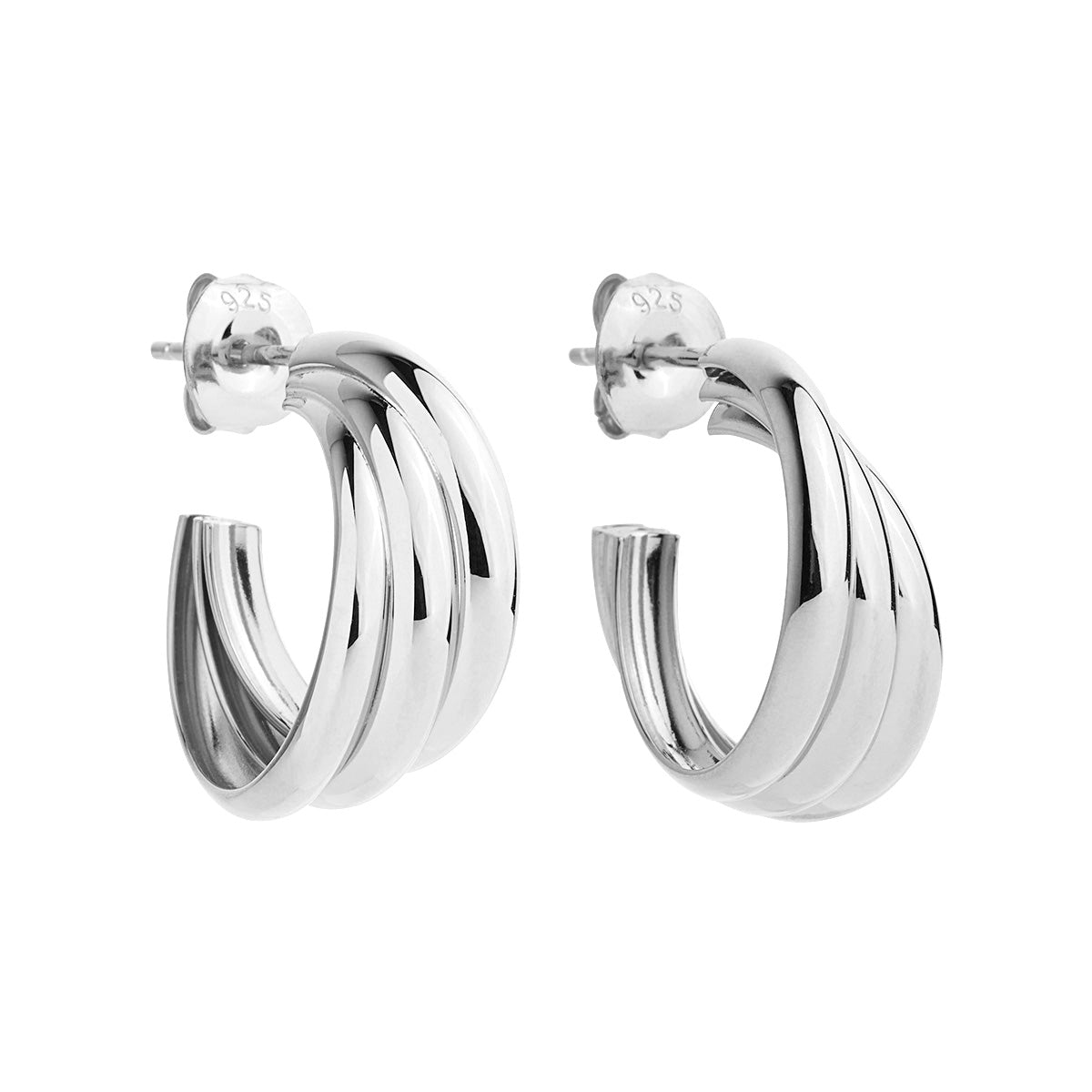 Ripple Hoop Earring | Sterling Silver
