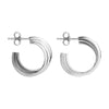 Ripple Hoop Earring | Sterling Silver