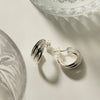 Ripple Hoop Earring | Sterling Silver