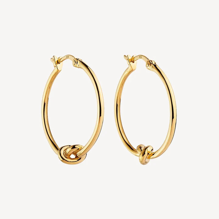 Nature’s Knot Hoop Earring | Yellow Gold