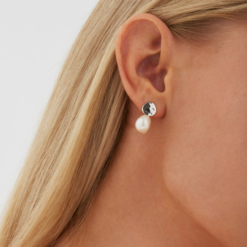Renaissance Pearl Earrings | Sterling Silver