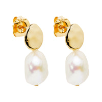 Renaissance Pearl Earrings | Yellow Gold