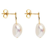 Renaissance Pearl Earrings | Yellow Gold