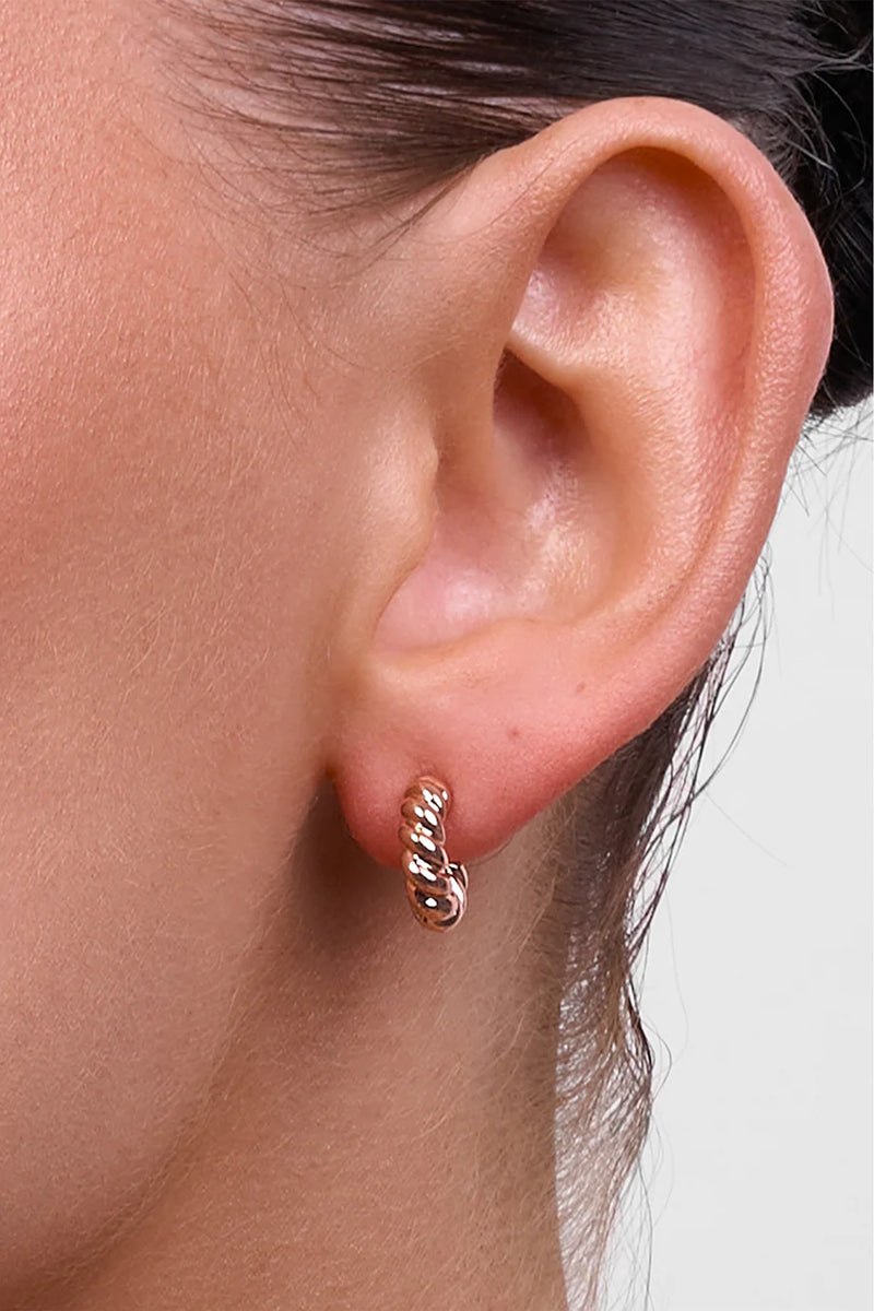 Phoebe Rose Gold Rope Earring