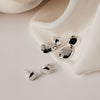 Double Pebblet Stud Earrings | Sterling Silver