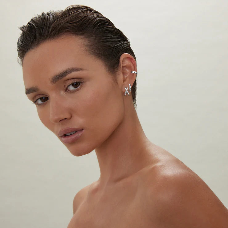 Moonkiss Huggie Earrings | Sterling Silver