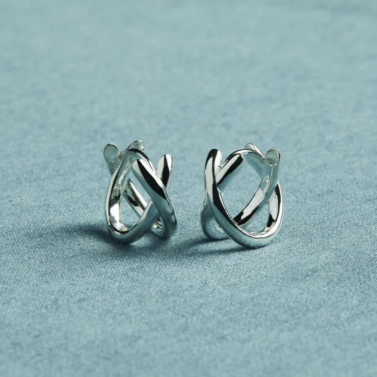 Moonkiss Huggie Earrings | Sterling Silver