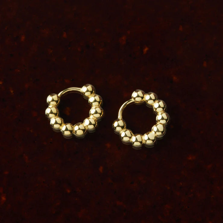 Constellation Huggie Earrings  | Yellow Gold