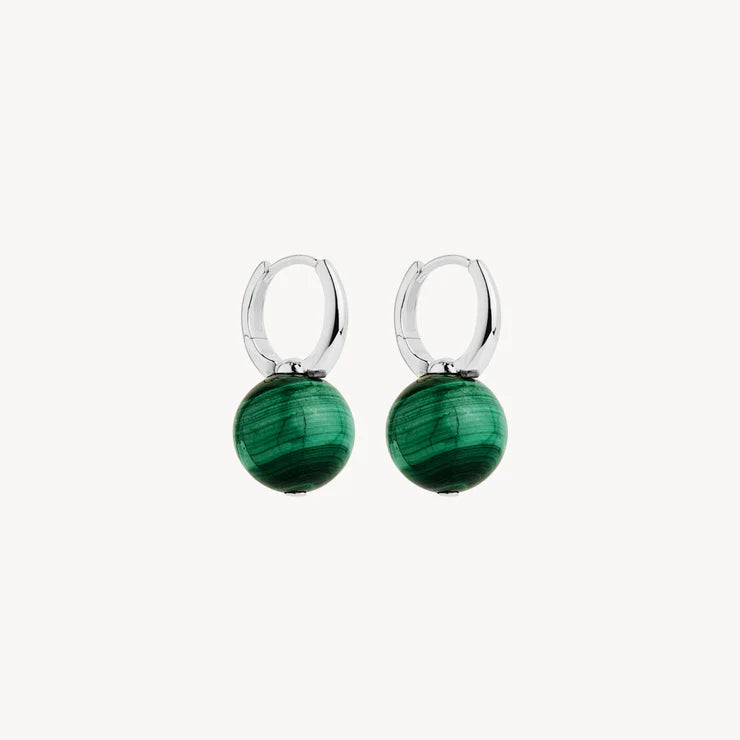 Capella Malachite Earrings  | Sterling Silver