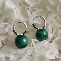 Capella Malachite Earrings  | Sterling Silver