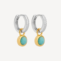 Solace 2-Tone Amazonite Huggie Earring