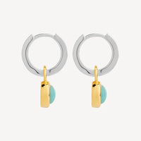 Solace 2-Tone Amazonite Huggie Earring
