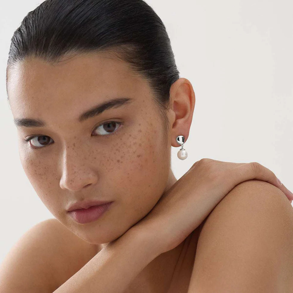 Islander Silver Pearl Earring
