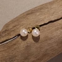 Mirage Yellow Gold Pearl Earring
