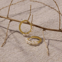 Mermaid Yellow Gold Pearl Earring