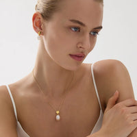 Ocean Drift Yellow Gold Pearl Necklace