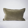 Evelyn Velvet Cushion | Olive