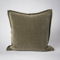Evelyn Velvet Cushion | Olive