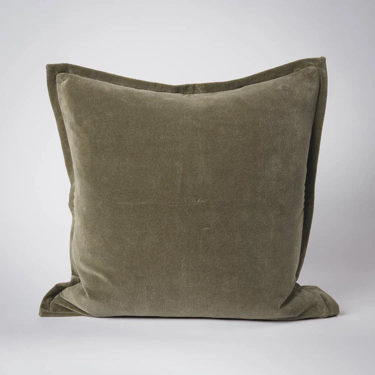 Evelyn Velvet Cushion | Olive
