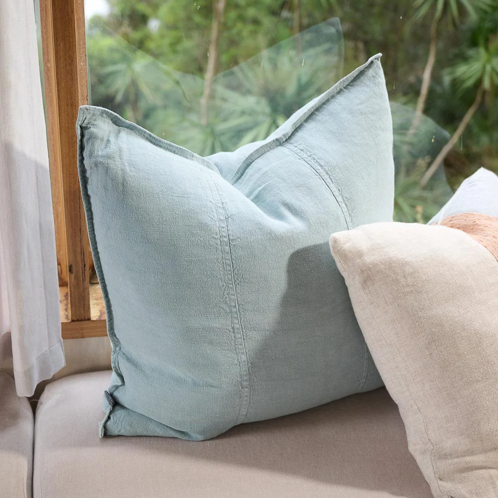 Luca Linen Cushion | Sky Blue