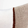 Bella Linen Cushion | Off White/Natural/Chocolate