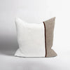 Bella Linen Cushion | Off White/Natural/Chocolate