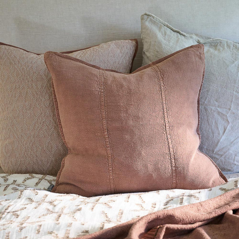 Luca Linen Cushion | Clay