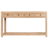 Recycled Elm |4 Drawer Hall Table with Shelf
