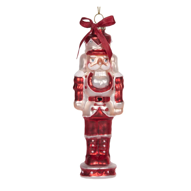Red Retro Joy Nutcracker Ornament
