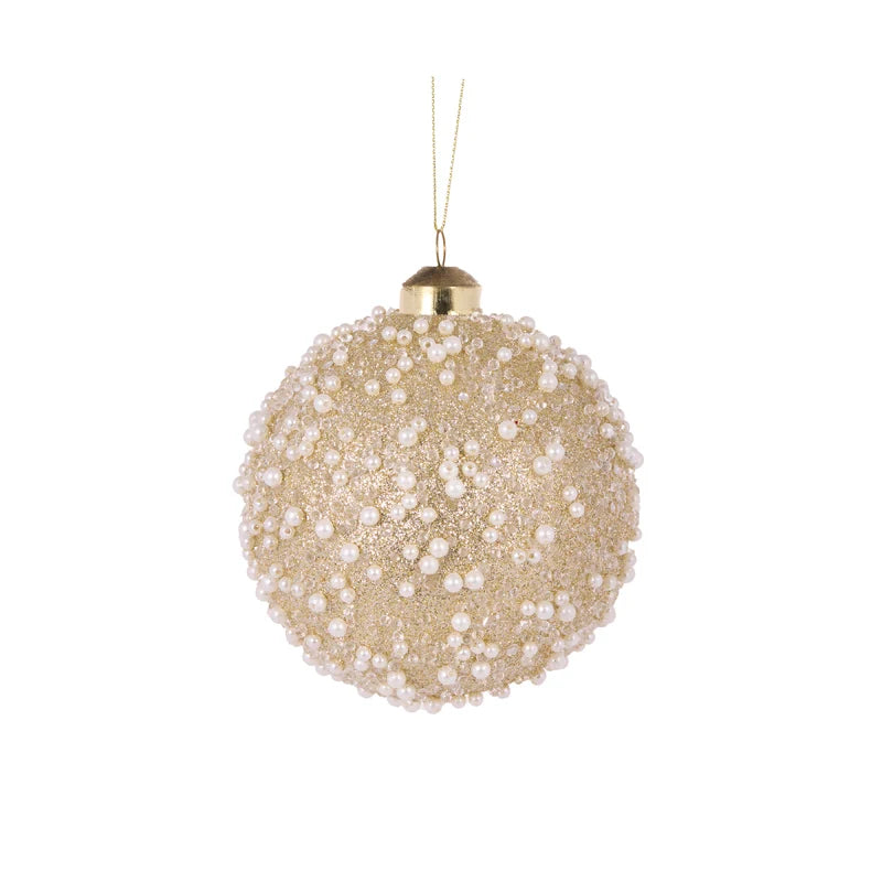 Champagne Encrusted Pearl Bauble