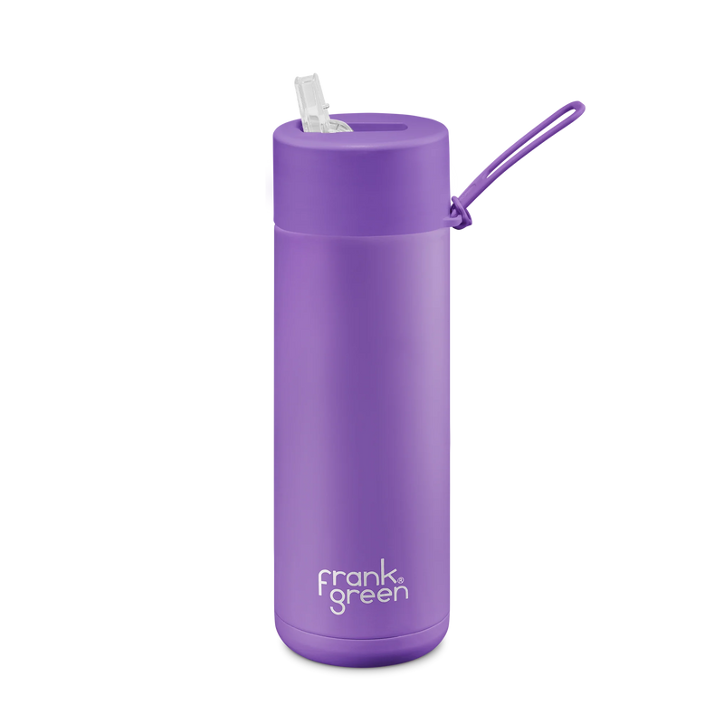 Ceramic Reusable Bottle with Straw Lid | 20oz 595ml