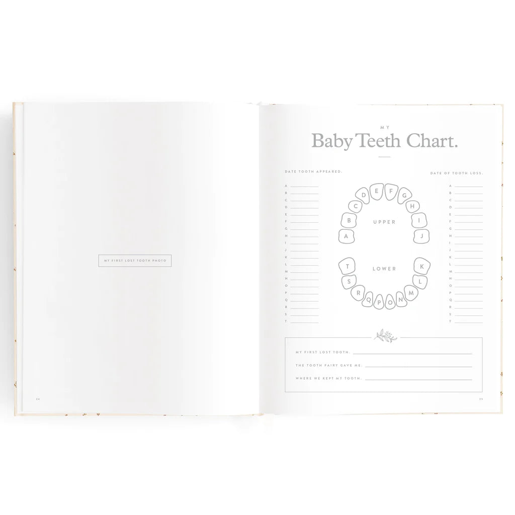 Baby Book Years 0-6 Forest Friends Sage | Keepsake 2nd Edition