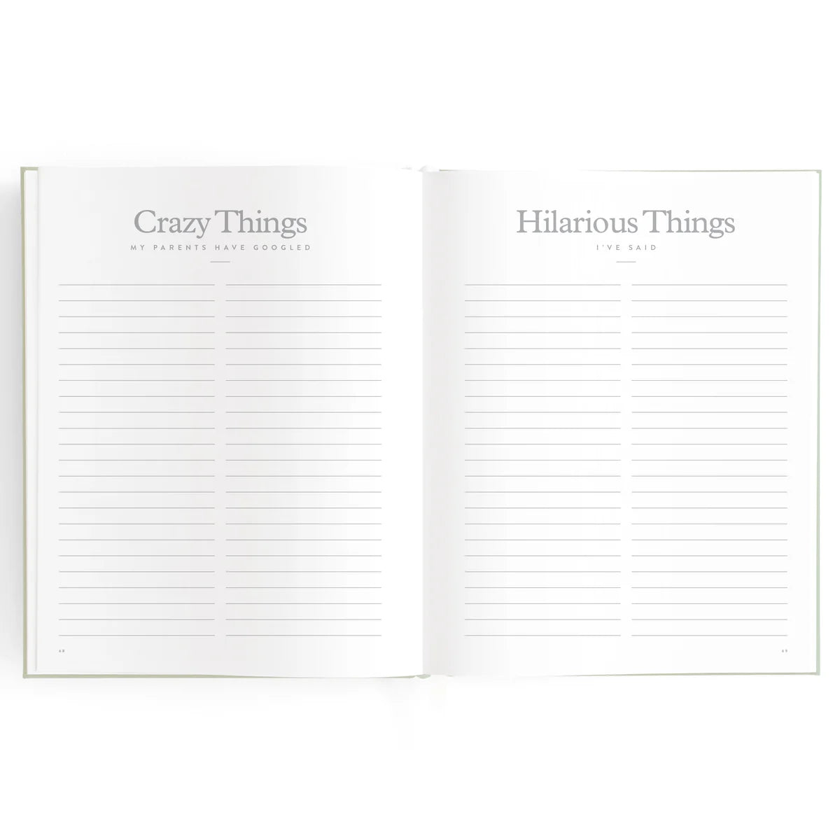 Baby Book Sage Stripe 0-6 Years | Keepsake 3rd Edition