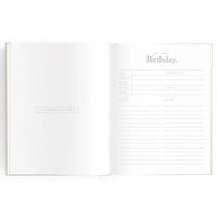 Baby Book Sage Stripe 0-6 Years | Keepsake 3rd Edition