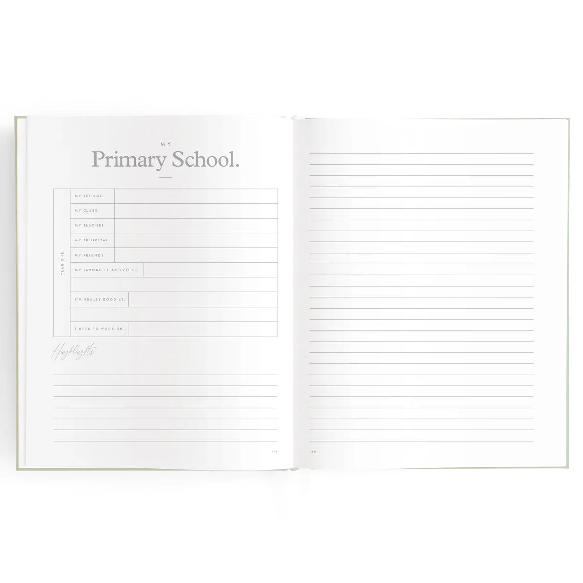 Baby Book Pistachio 0-6 Years | Keepsake 3rd Edition