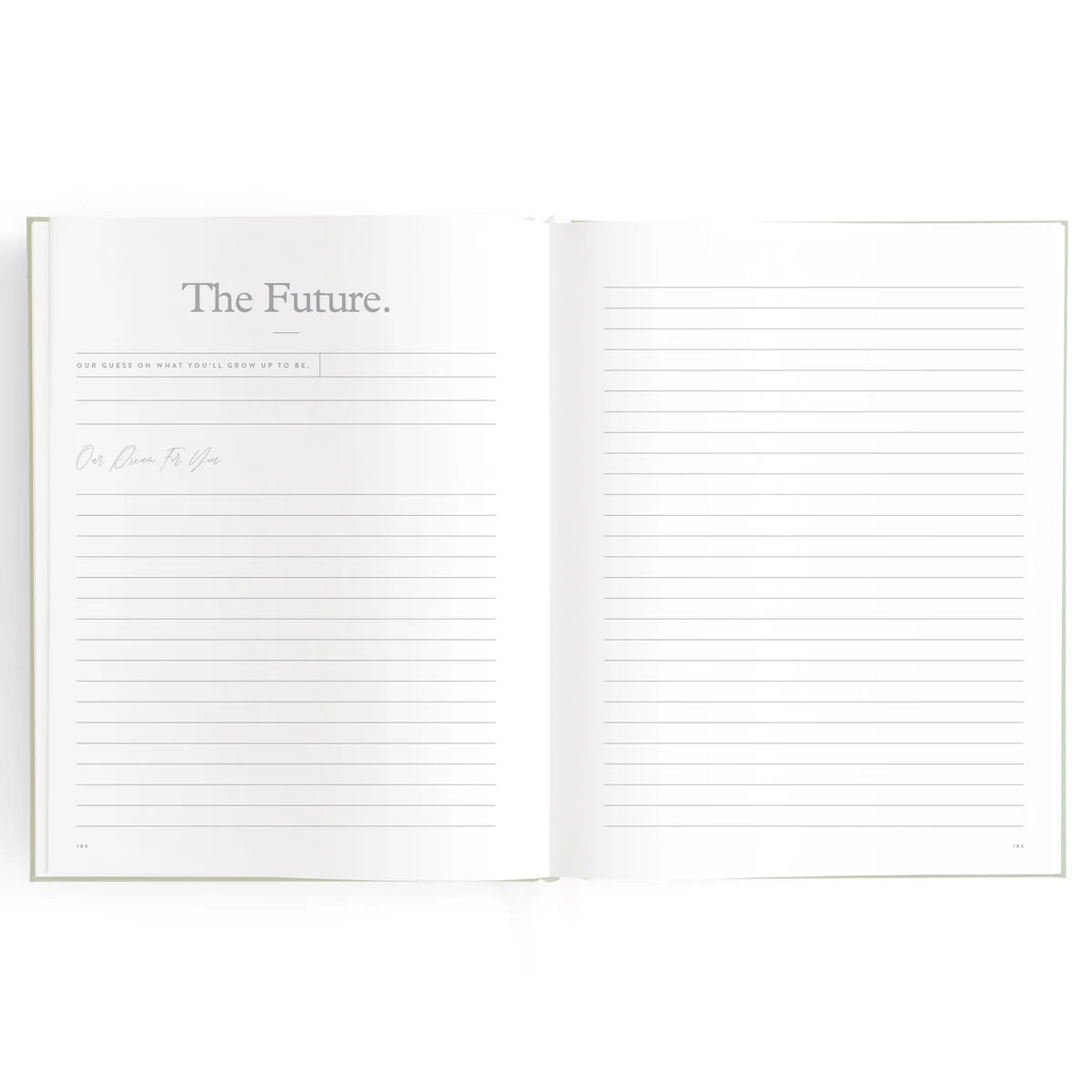 Baby Book Sage Stripe 0-6 Years | Keepsake 3rd Edition