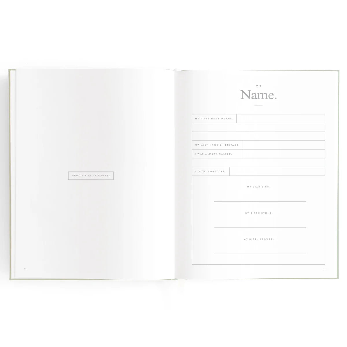 Baby Book Pistachio 0-6 Years | Keepsake 3rd Edition