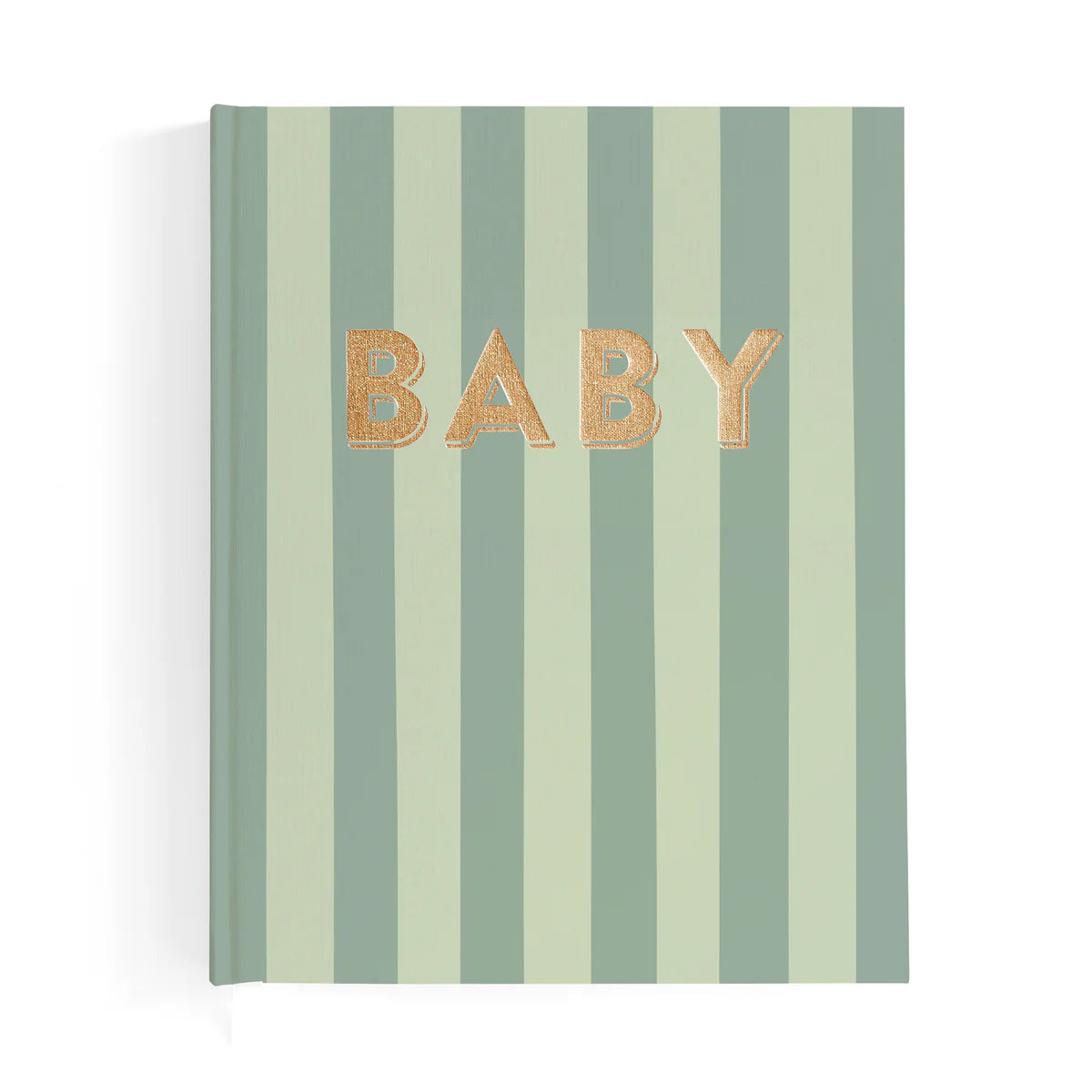 Baby Book Sage Stripe 0-6 Years | Keepsake 3rd Edition