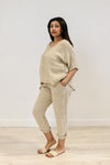 Francesca Pintucked Top Natural