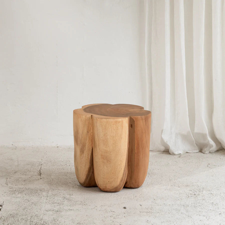 Flore Curved Side Table | Natural