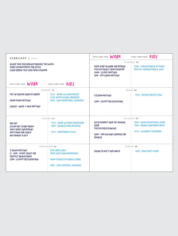 2026 Weekly Planner | Dusk