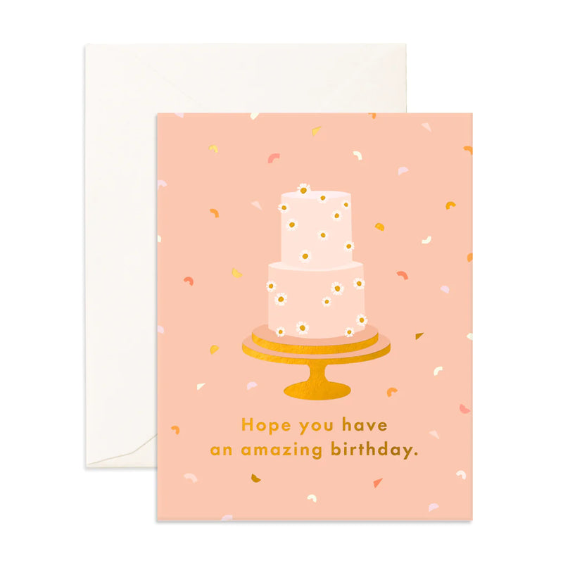 Birthday Cake Daisies Greeting Card