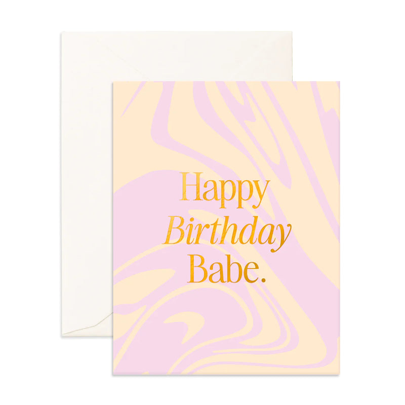 Birthday Babe Acid Wash Greeting Card