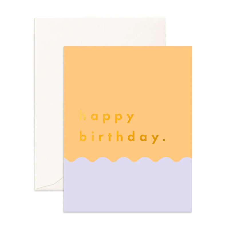 Birthday Tangerine Ripple Greeting Card