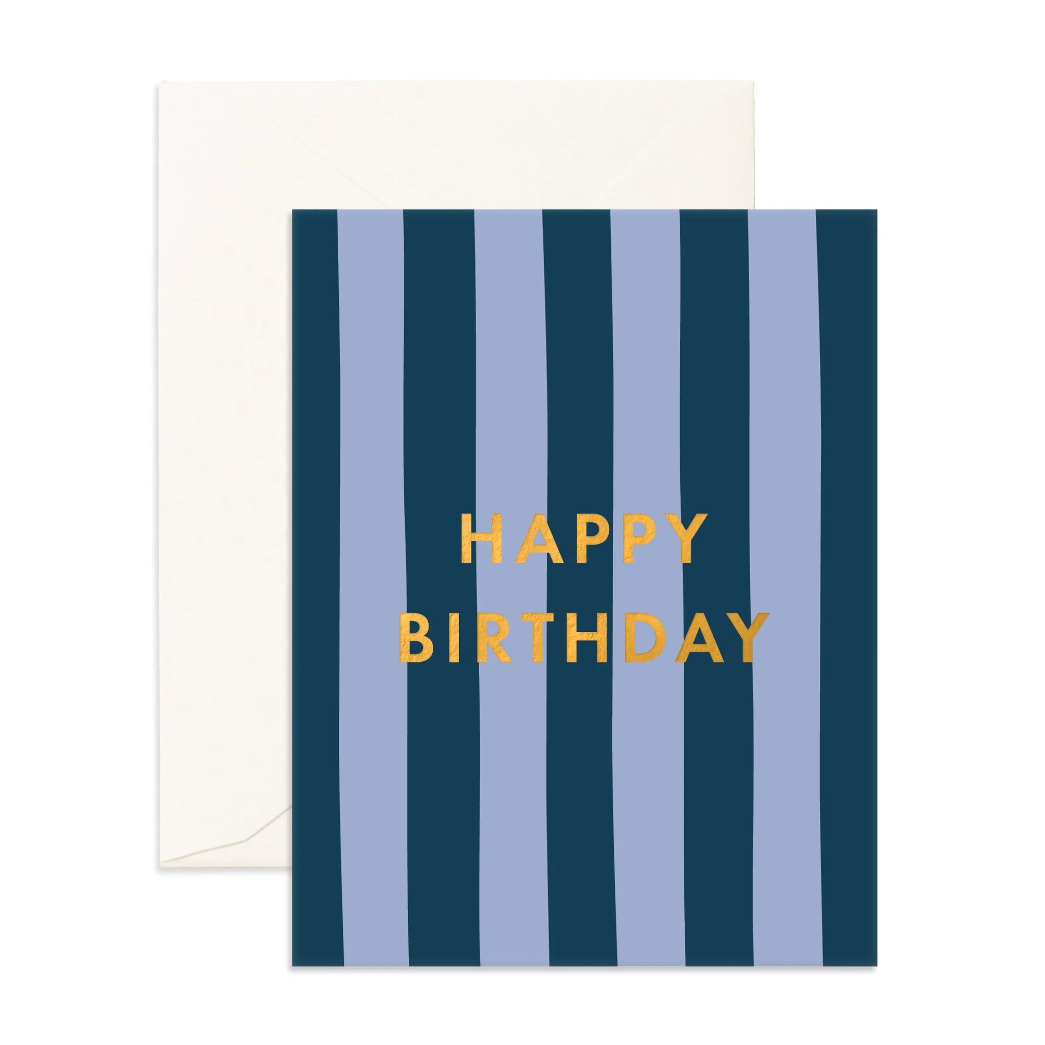 Birthday Navy Stripe Greeting Card