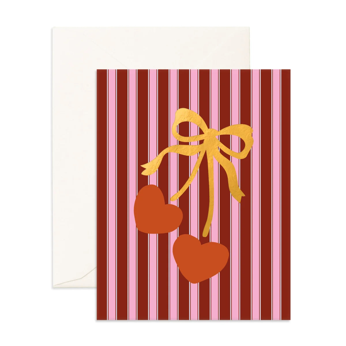 Cherry Bow Greeting Card