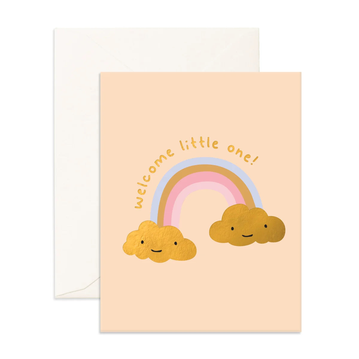 Welcome Little One Rainbow Greeting Card