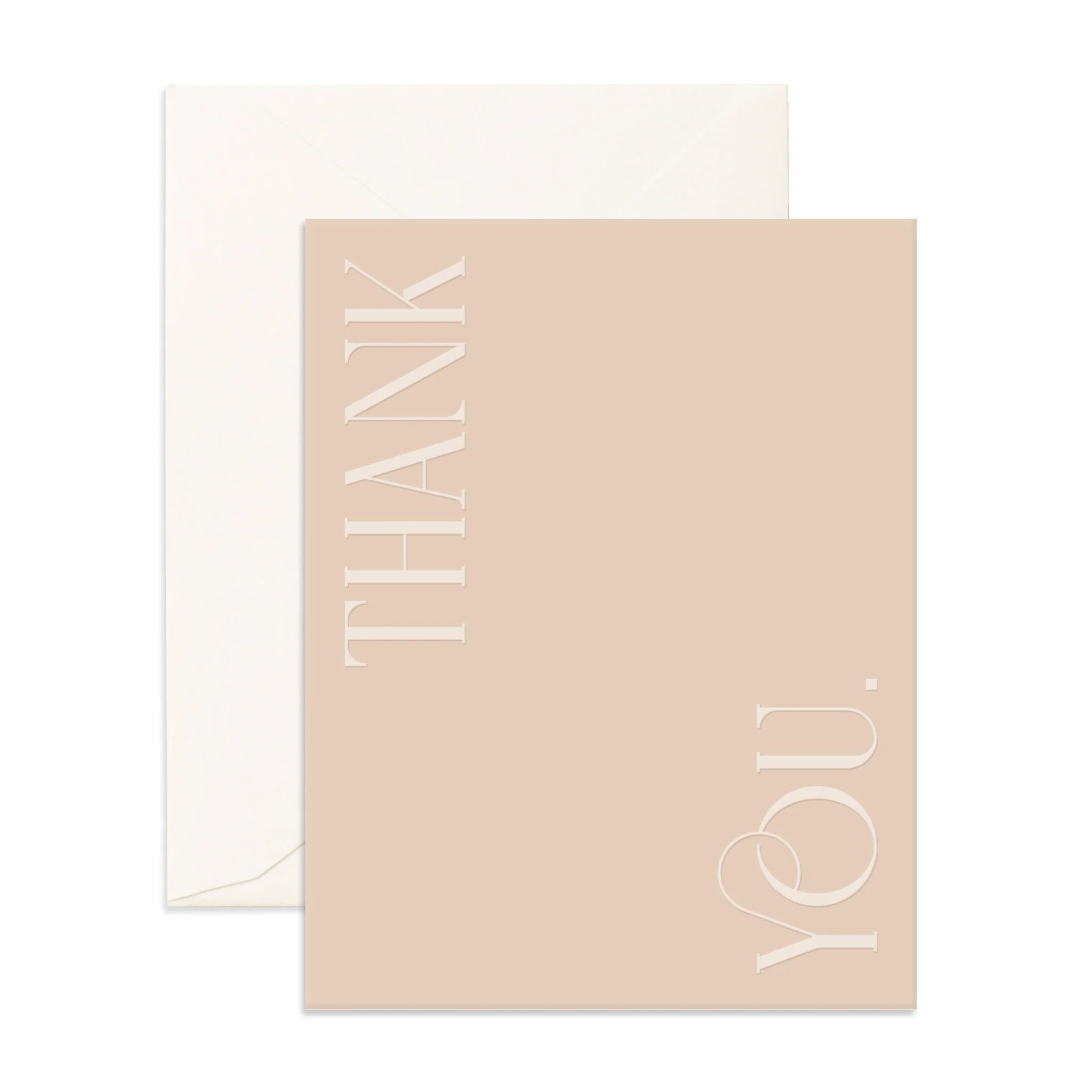 Thank You Greige Greeting Card